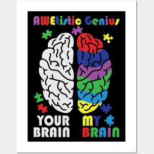 Autism Awareness - Awetistic Genius Posters and Art